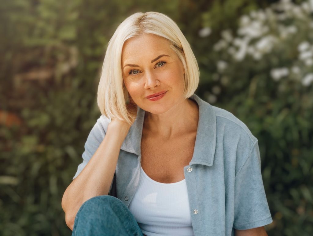 Woman over 40 experiencing menopause brain fog and hormone changes